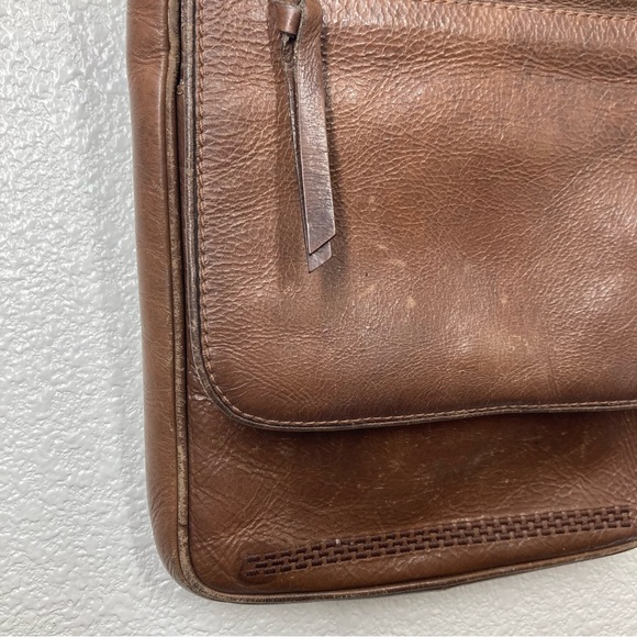 VELEZ Leather Colombia Messenger crossbody Bag Vintage Brown 8x10" - Picture 6 of 16